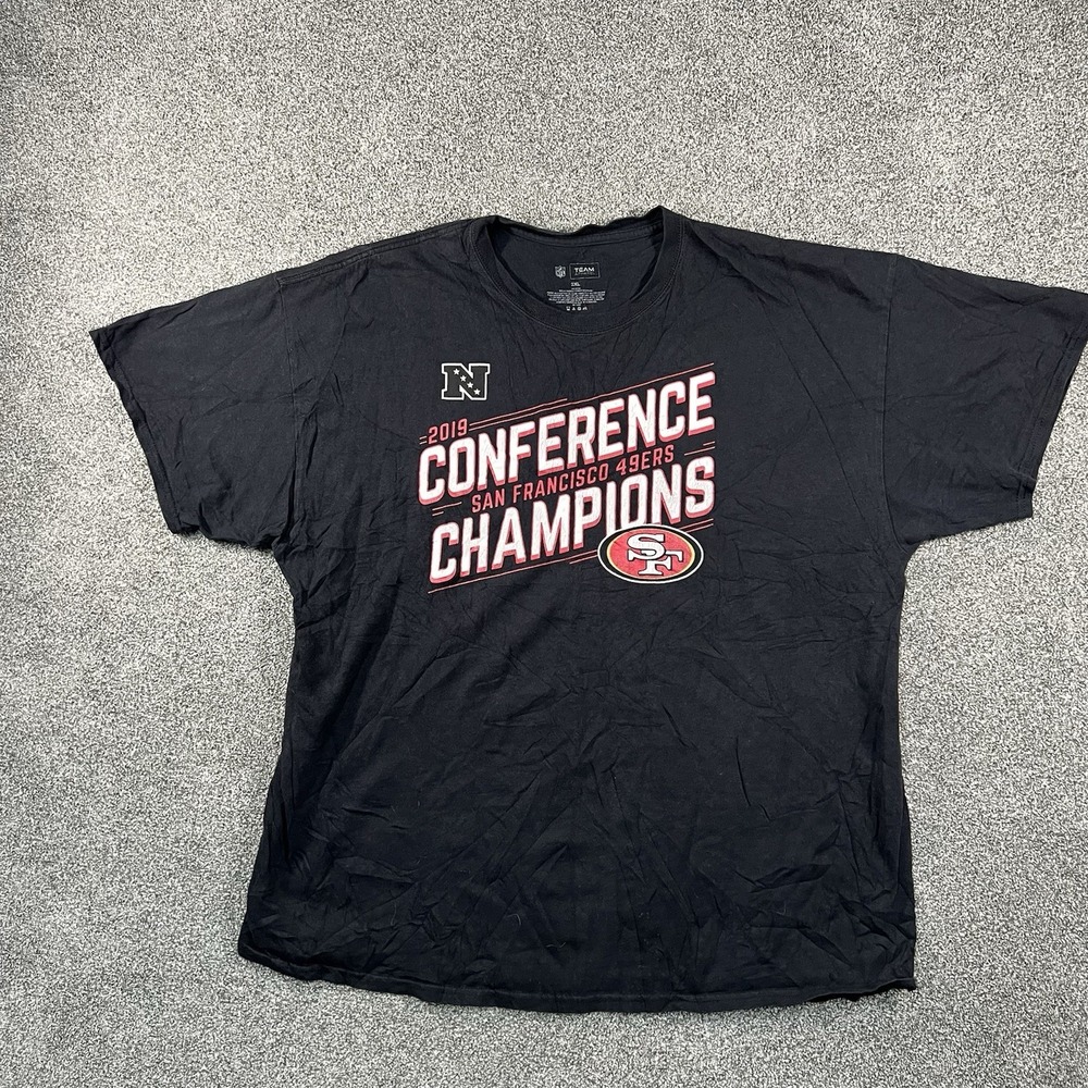 San Francisco 49ers 2019 NFC Conference Champions T Shirt Mens 2XL NFL Black